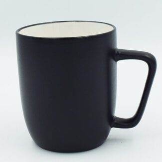 Black Mug with White Inner China